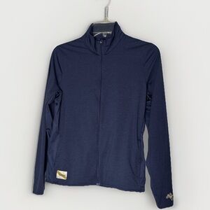 Tracksmith WO826 Shirt Women Long Sleeve Running Athletic Top Blue Small